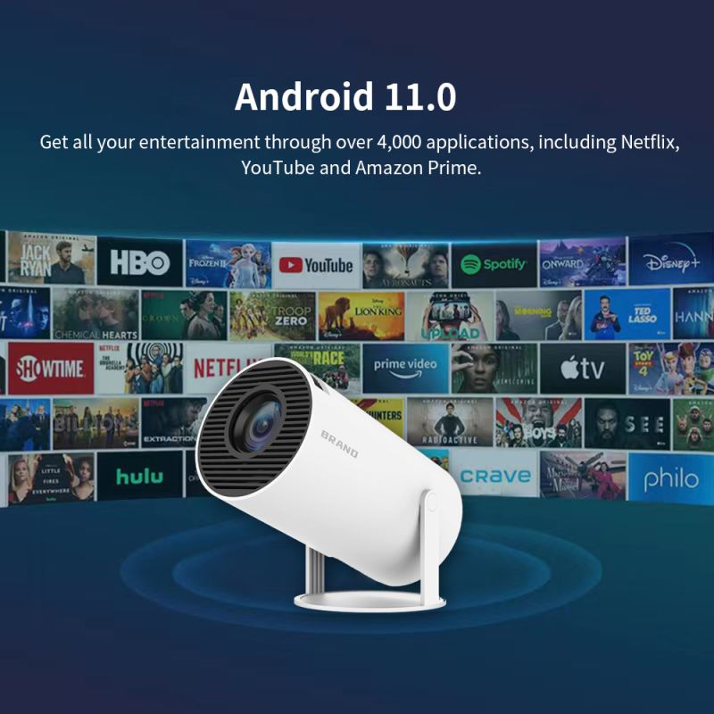 Proyector HY300 Android Wifi proyector portátil inteligente 1280 720P Full HD Oficina Home Theater Video Mini proyector