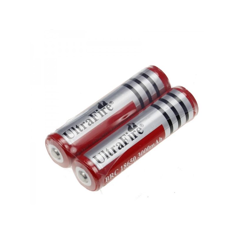 UltraFire BRC 3000MAH 3.7V 18650 Batería con PCB (1 par)