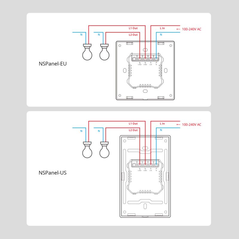 SONOFF NSPanel WiFi escena interruptor inteligente UE/EE. UU. Hogar inteligente Control todo en uno pantalla táctil a través de Ewelink a través de Alexa Google Home Alice