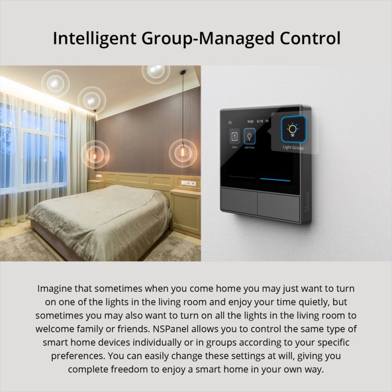 SONOFF NSPanel WiFi escena interruptor inteligente UE/EE. UU. Hogar inteligente Control todo en uno pantalla táctil a través de Ewelink a través de Alexa Google Home Alice