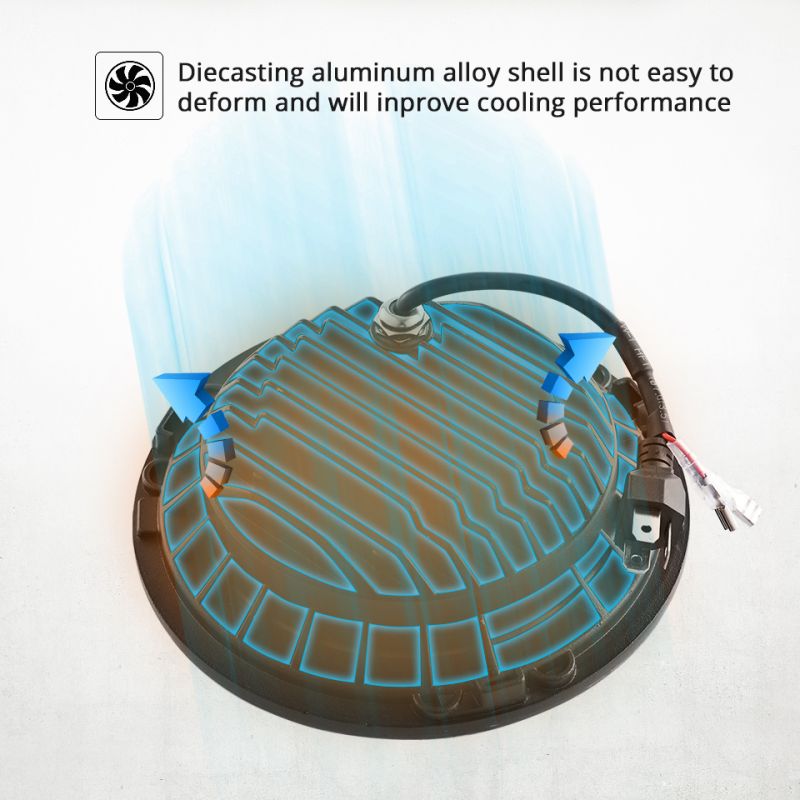 1 par de faros delanteros Led CO LIGHT de 7 pulgadas H4 DRL redondos de 7 pulgadas con Ojo de Ángel amarillo y blanco para Jeep Wrangler Lada Niva 4x4 60W