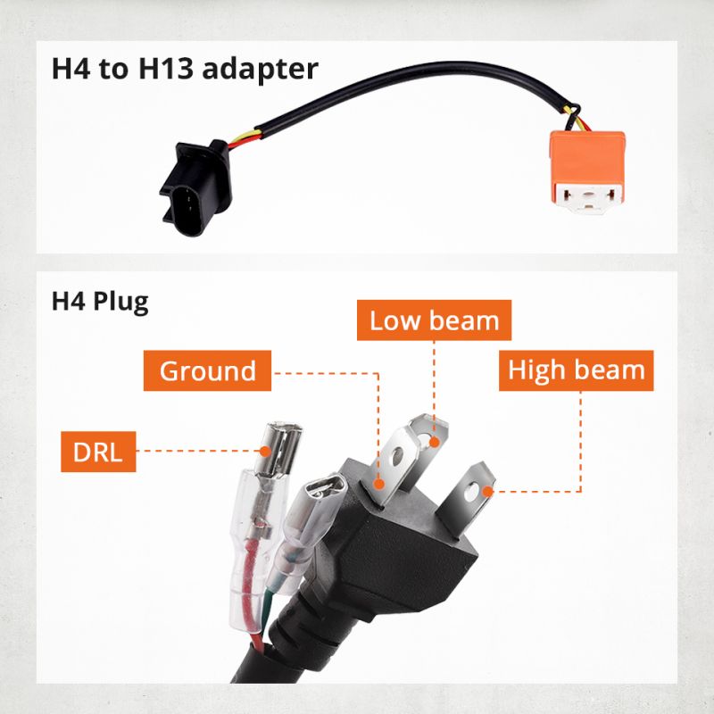 1 par de faros delanteros Led CO LIGHT de 7 pulgadas H4 DRL redondos de 7 pulgadas con Ojo de Ángel amarillo y blanco para Jeep Wrangler Lada Niva 4x4 60W