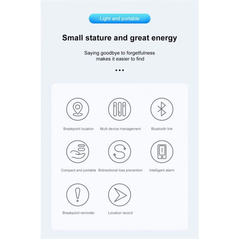 Mini rastreador GPS Bluetooth 4,0 localizador inteligente para AirTag dispositivo antipérdida inteligente localizador GPS llaves móviles buscador de niños y mascotas