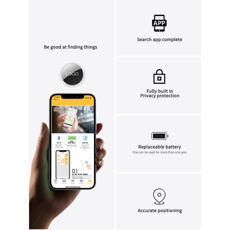 Mini rastreador GPS Bluetooth 4,0 localizador inteligente para AirTag dispositivo antipérdida inteligente localizador GPS llaves móviles buscador de niños y mascotas