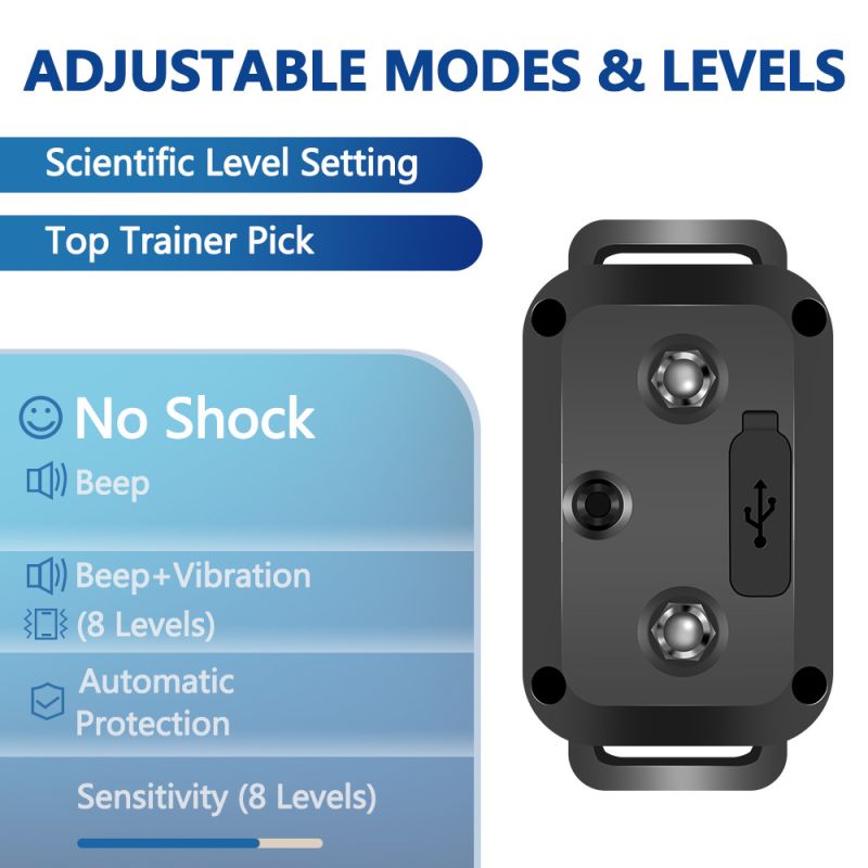 Collar de perro antiladridos automático inteligente, Collar impermeable, tapón de corteza recargable, deja de ladrar