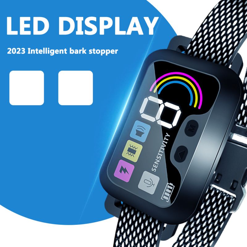 Collar de perro antiladridos automático inteligente, Collar impermeable, tapón de corteza recargable, deja de ladrar