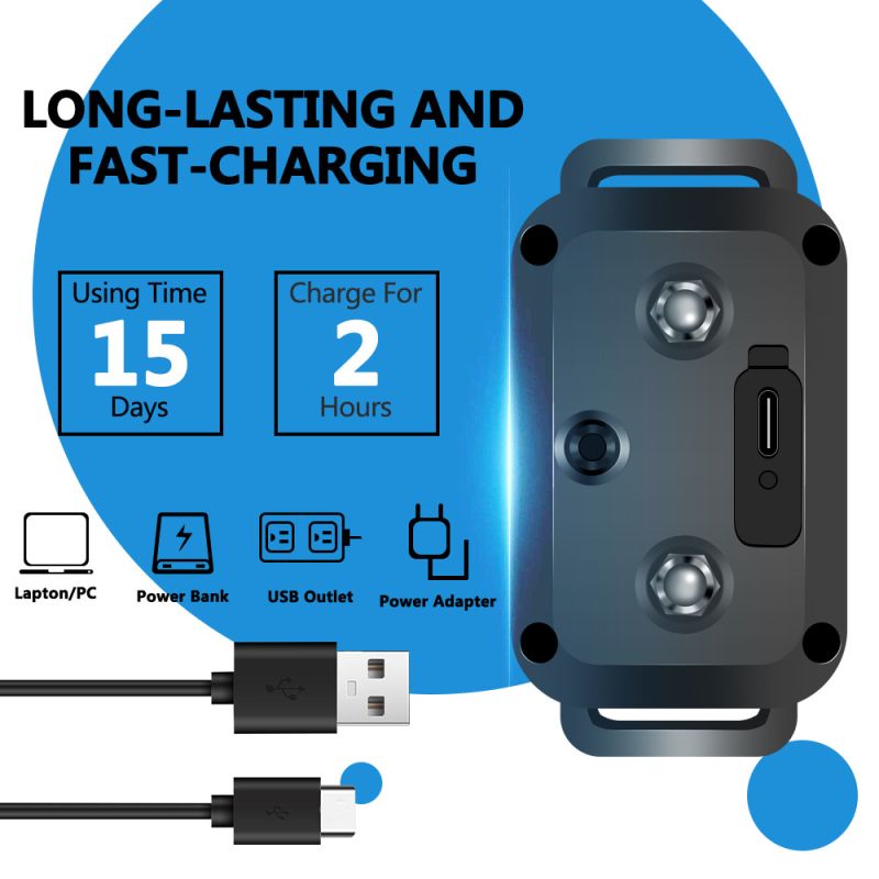 Collar de perro antiladridos automático inteligente, Collar impermeable, tapón de corteza recargable, deja de ladrar