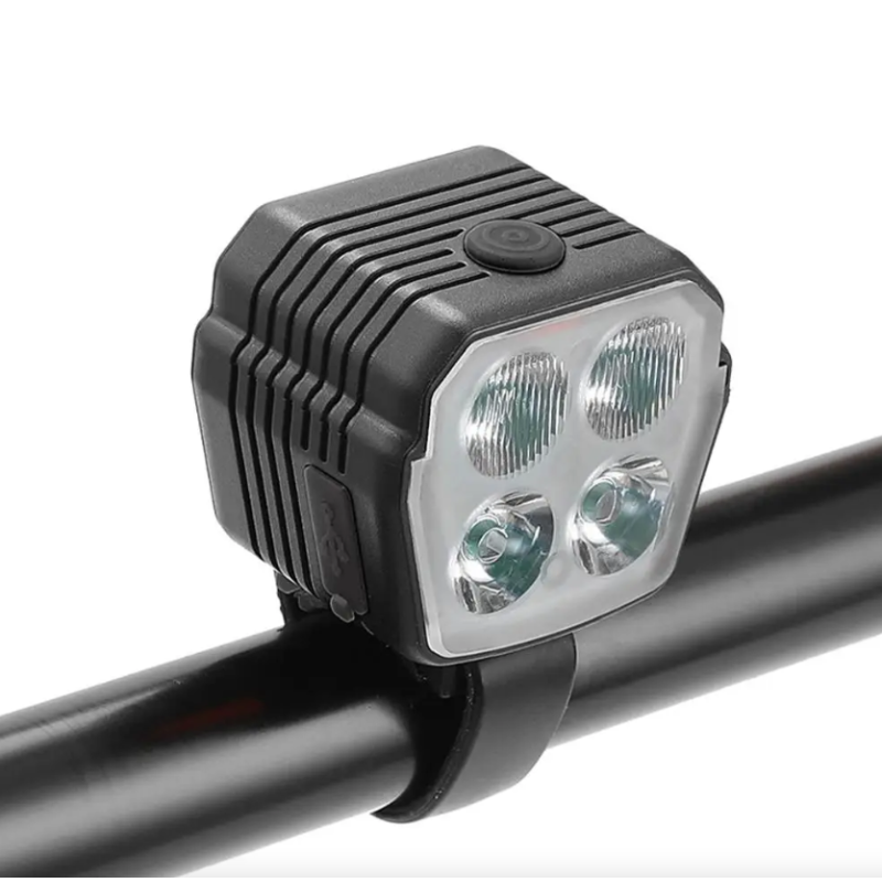 Bicycle Headlight Horn 2-In-1 mtb Bike Near And Far Lights 2/4 Lamp Beaded Wire Control Bell Horn Bike Accessories