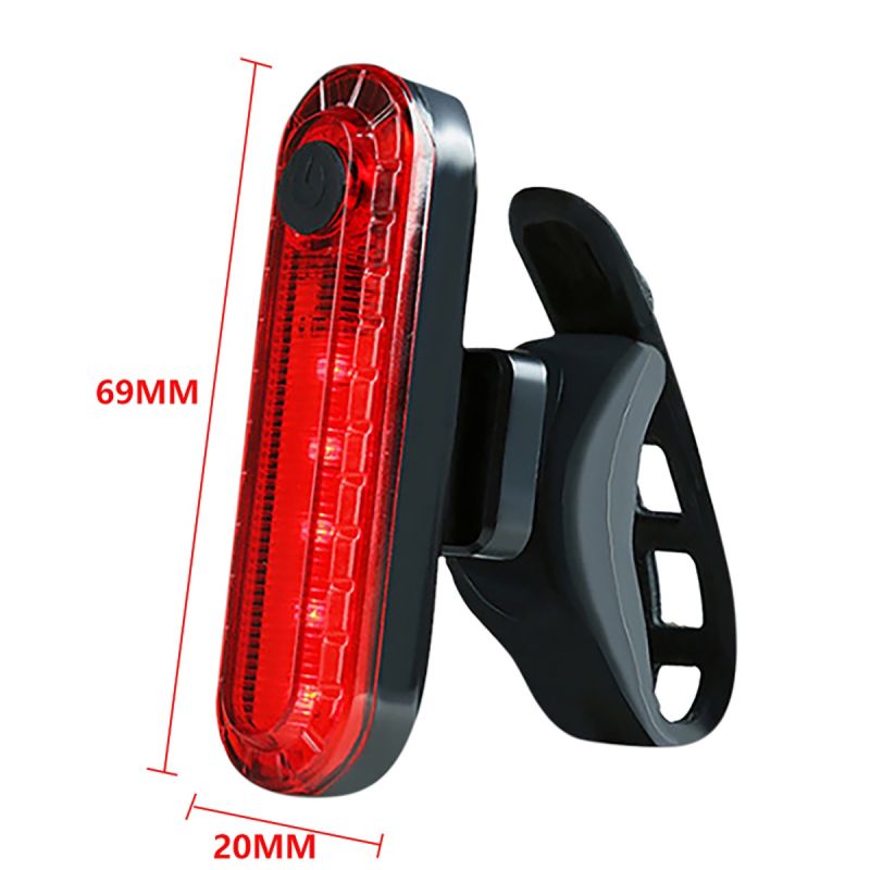 Luz trasera para bicicleta, recargable por USB, luces traseras ultrabrillantes rojas que se adaptan a cualquier bicicleta/casco