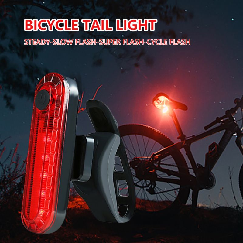 Luz trasera para bicicleta, recargable por USB, luces traseras ultrabrillantes rojas que se adaptan a cualquier bicicleta/casco