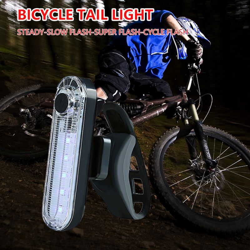 Luz trasera para bicicleta, recargable por USB, luces traseras ultrabrillantes rojas que se adaptan a cualquier bicicleta/casco
