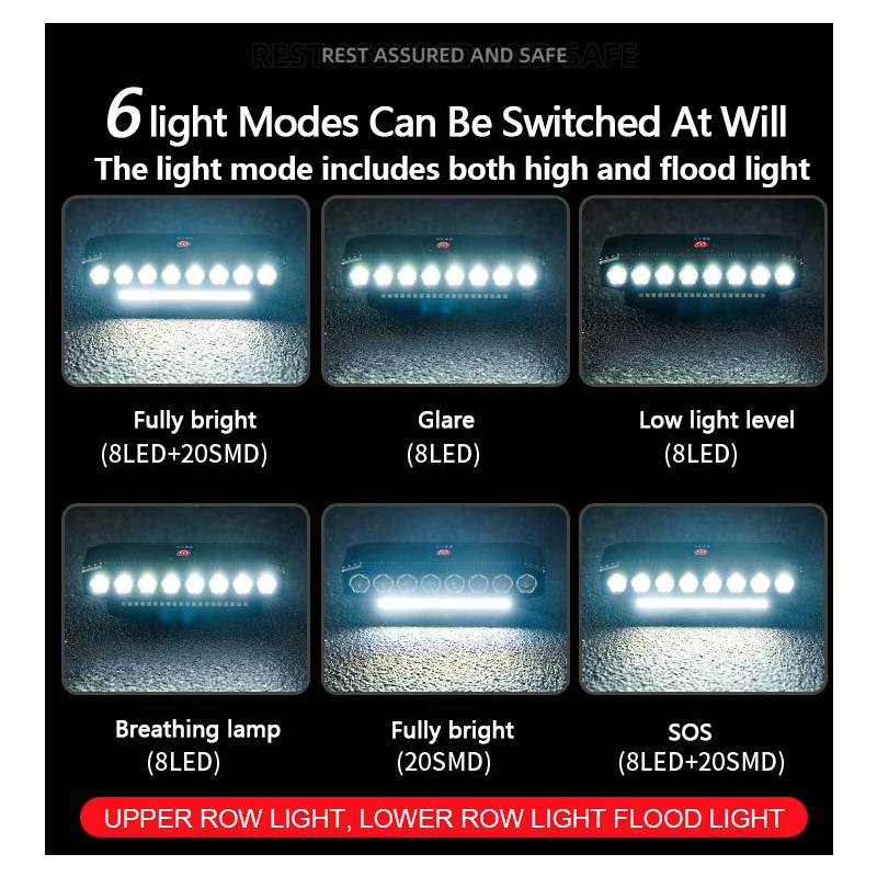 Luz delantera para bicicleta recargable por USB, 120 dB, bocina para bicicleta, resistente al agua, timbre para bicicleta