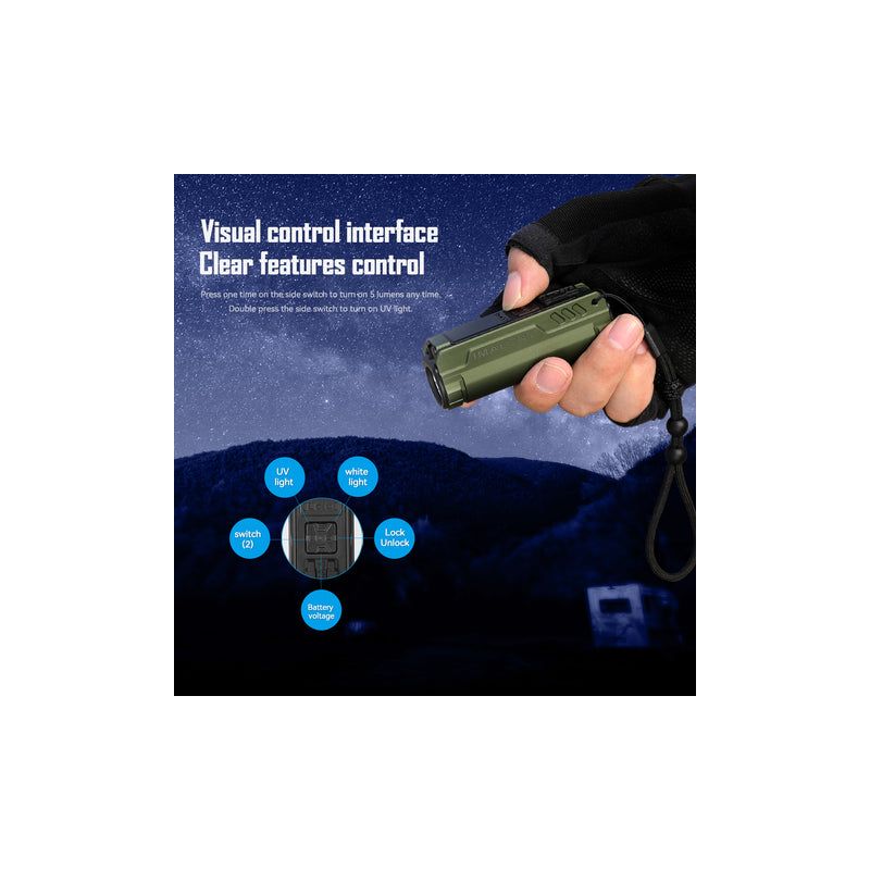 Linterna EDC recargable IMALENT BL50 3600 lúmenes LED tipo C