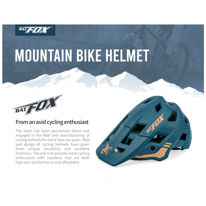 Casco de bicicleta BATFOX, casco de bicicleta de montaña, cascos para hombres, mujeres, adultos y jóvenes