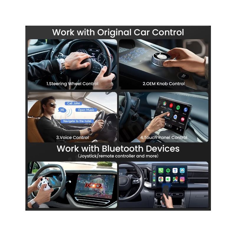 CarlinKit Dispositivo de TV inteligente CarPlay Ai Box Android 13 con cable a inalámbrico CarPlay Android Auto para coches YouTube Netflix