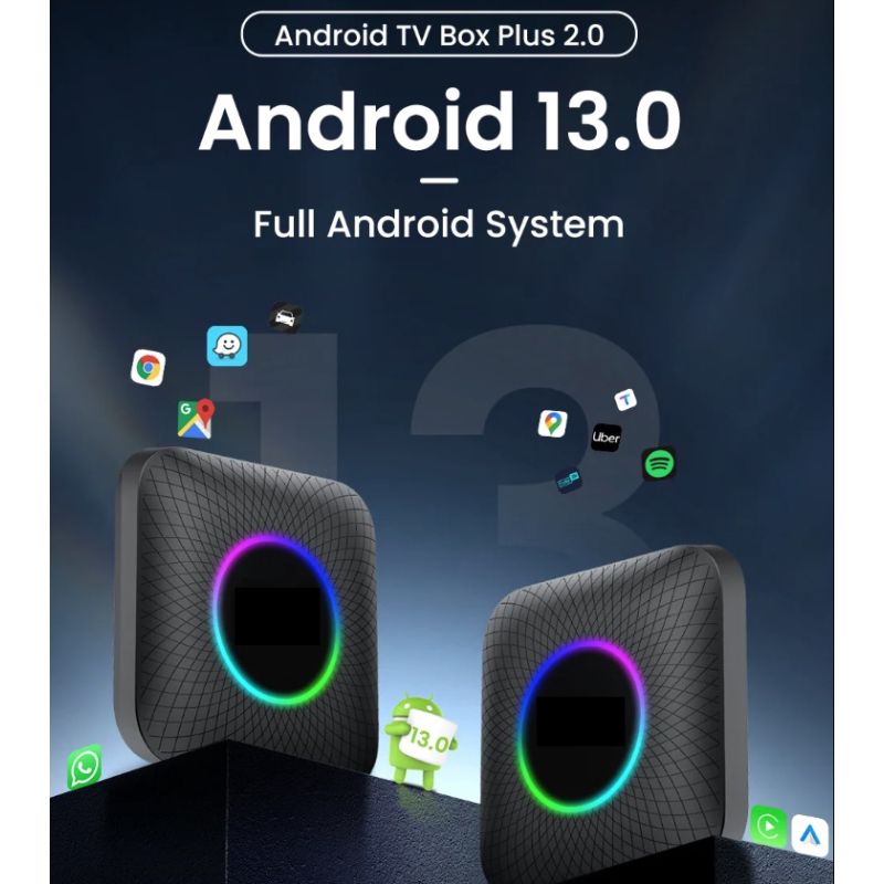 CarlinKit Dispositivo de TV inteligente CarPlay Ai Box Android 13 con cable a inalámbrico CarPlay Android Auto para coches YouTube Netflix