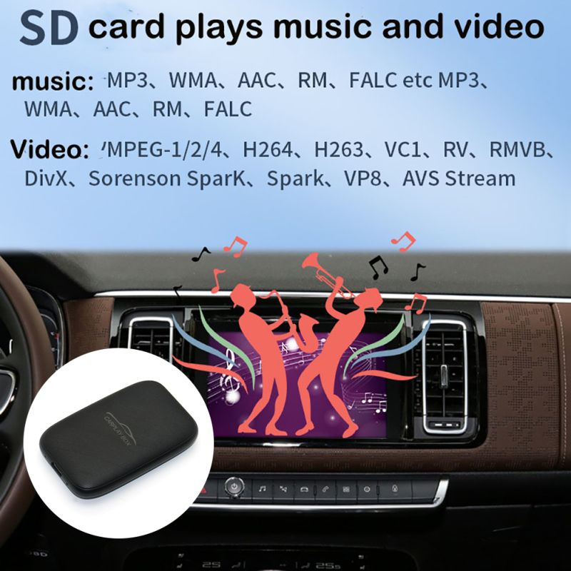 Carplay Box inalámbrico Android Auto adaptador para Netflix YouTube Universal Multimedia Video Box Blueooth Auto accesorios