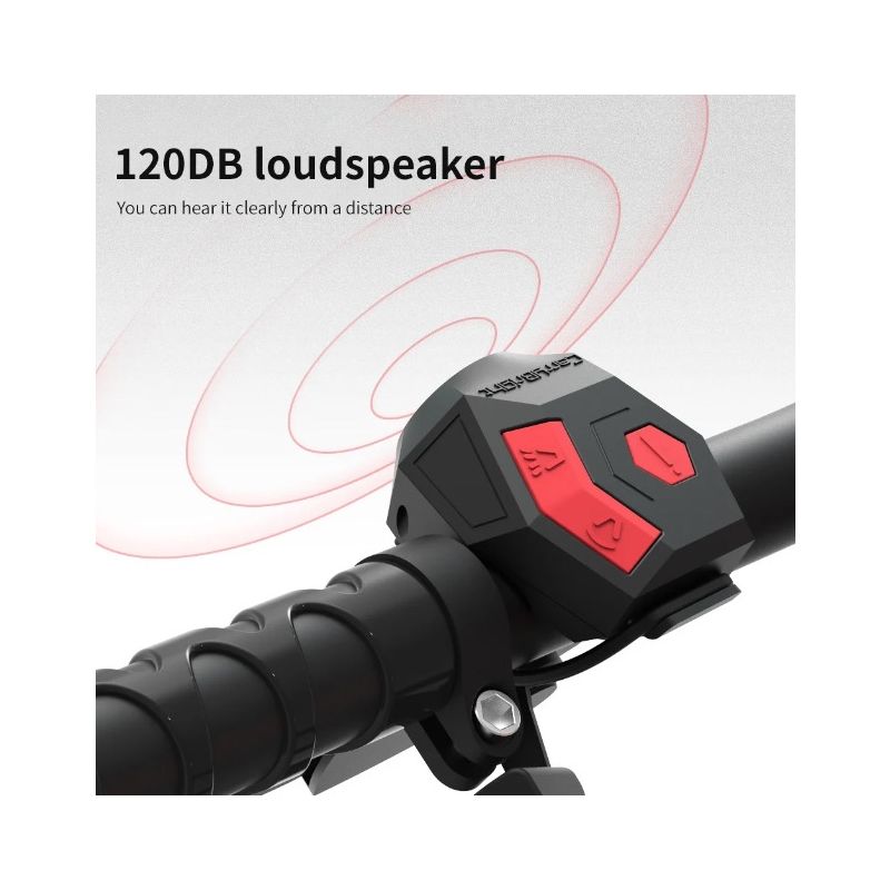Bocina eléctrica CarryBright CBH3 recargable por USB para bicicleta, bocina fuerte de 120db, bocina de alarma antirrobo para Ciclismo de Carretera de montaña