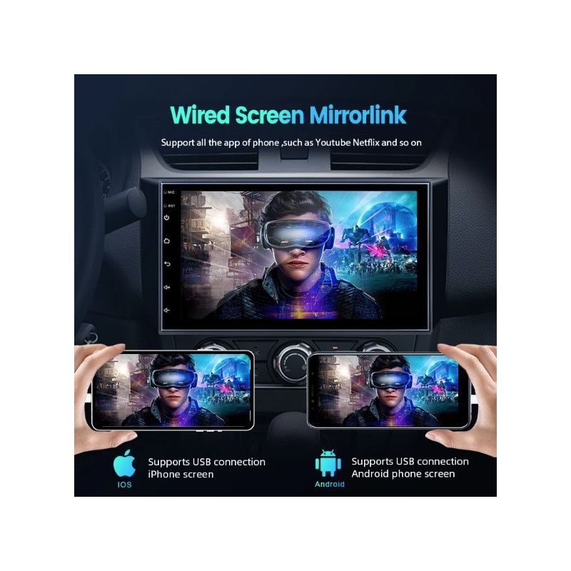 CarlinKit USB con cable/inalámbrico CarPlay Dongle con cable/inalámbrico Android Auto AI Box Mirrorlink BT conexión automática para Android Radio de coche