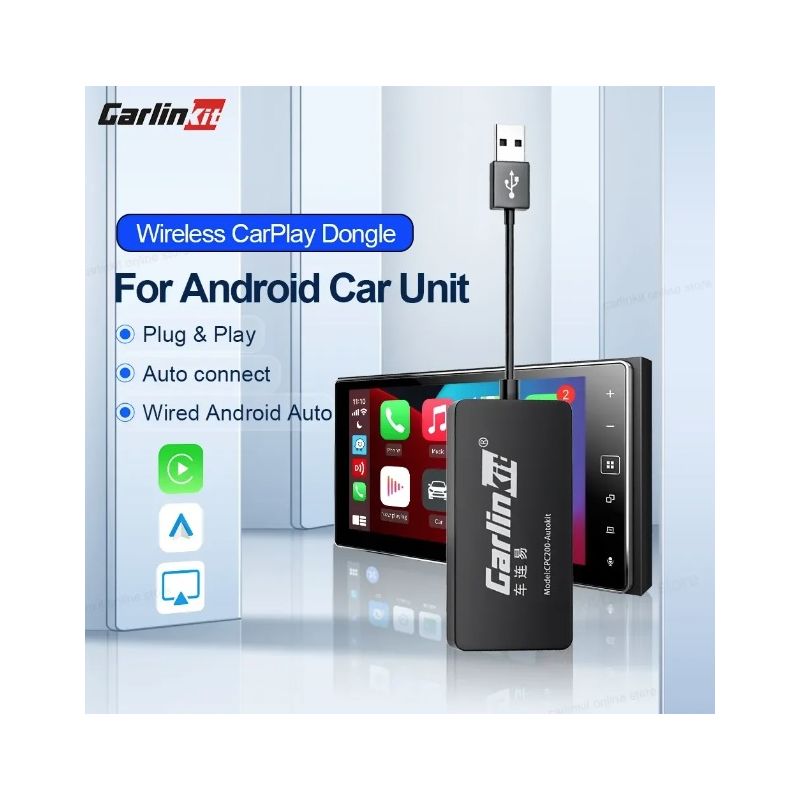 CarlinKit USB con cable/inalámbrico CarPlay Dongle con cable/inalámbrico Android Auto AI Box Mirrorlink BT conexión automática para Android Radio de coche