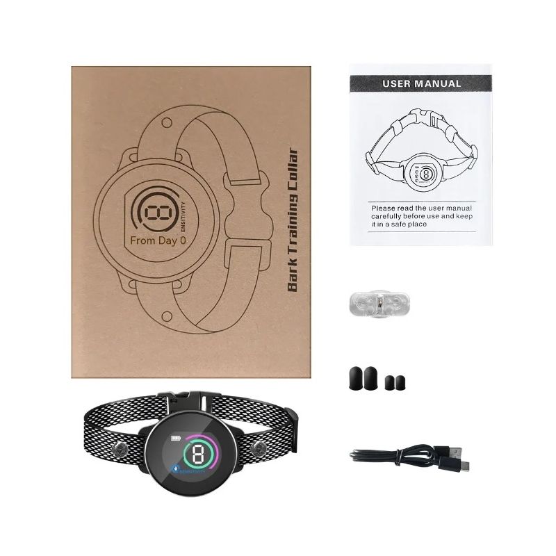 Collar de perro antiladridos automático inteligente, tapón de corteza recargable, deja de ladrar