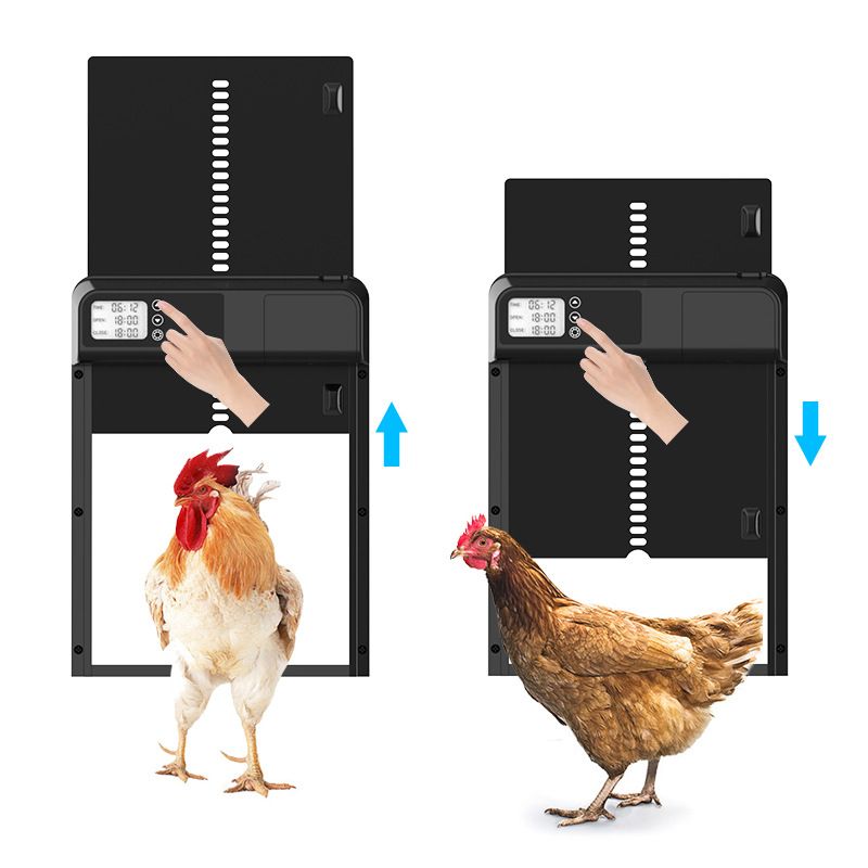 Temporizador automático para puerta de gallinero, Motor inteligente para puerta de casa de pollo, jaulas impermeables para mascotas, puerta, accesorios para granja al aire libre
