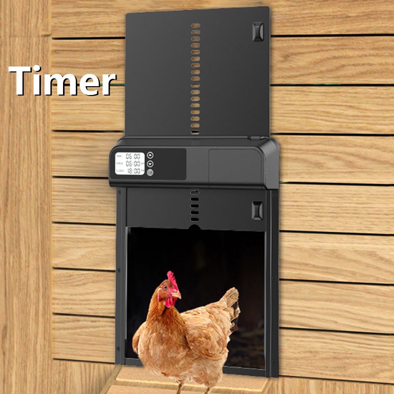 Temporizador automático para puerta de gallinero, Motor inteligente para puerta de casa de pollo, jaulas impermeables para mascotas, puerta, accesorios para granja al aire libre