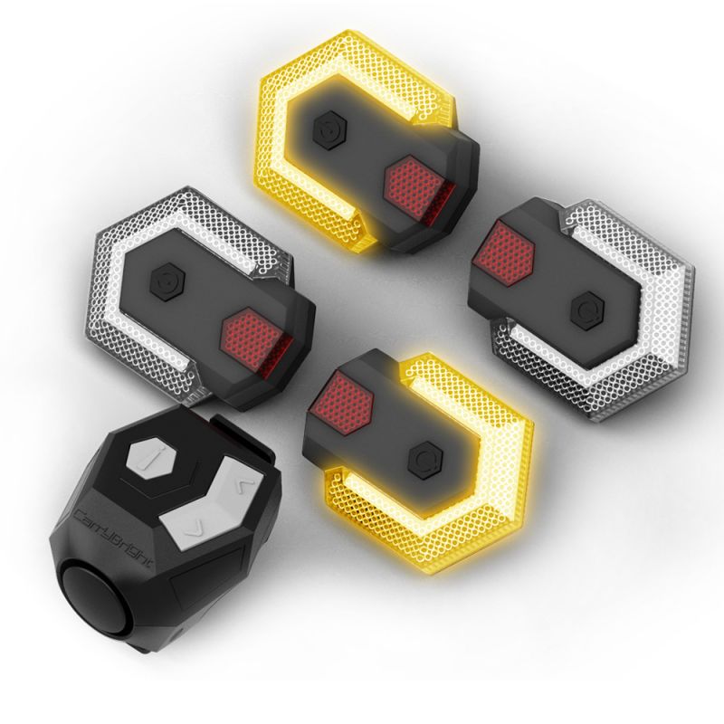 CarryBright CBX4 Luz de señal de giro de bicicleta con bocina Luz trasera delantera de bicicleta impermeable Luz de advertencia de seguridad Control remoto inalámbrico inteligente