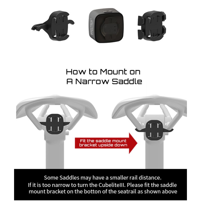 Luz trasera inteligente Enfitnix Cubelite III, luz de advertencia de freno de bicicleta, luz trasera ultrabrillante, luz LED de advertencia nocturna con carga USB