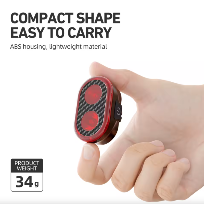 CYCLAMI CY200 - Luz trasera inteligente para bicicleta con sensor de freno, luz LED para bicicleta, luz delantera, accesorios para ciclismo