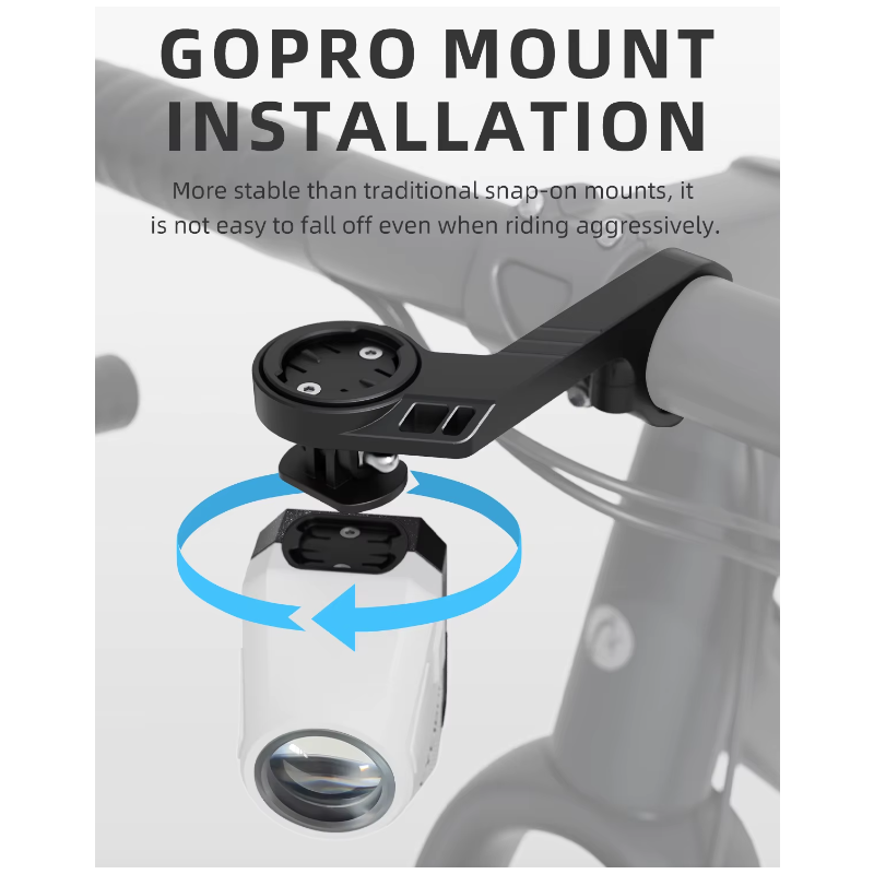 Luces delanteras de bicicleta con cable de corte colgante, 1600 LM, control remoto inteligente inalámbrico para bicicleta, faro alto