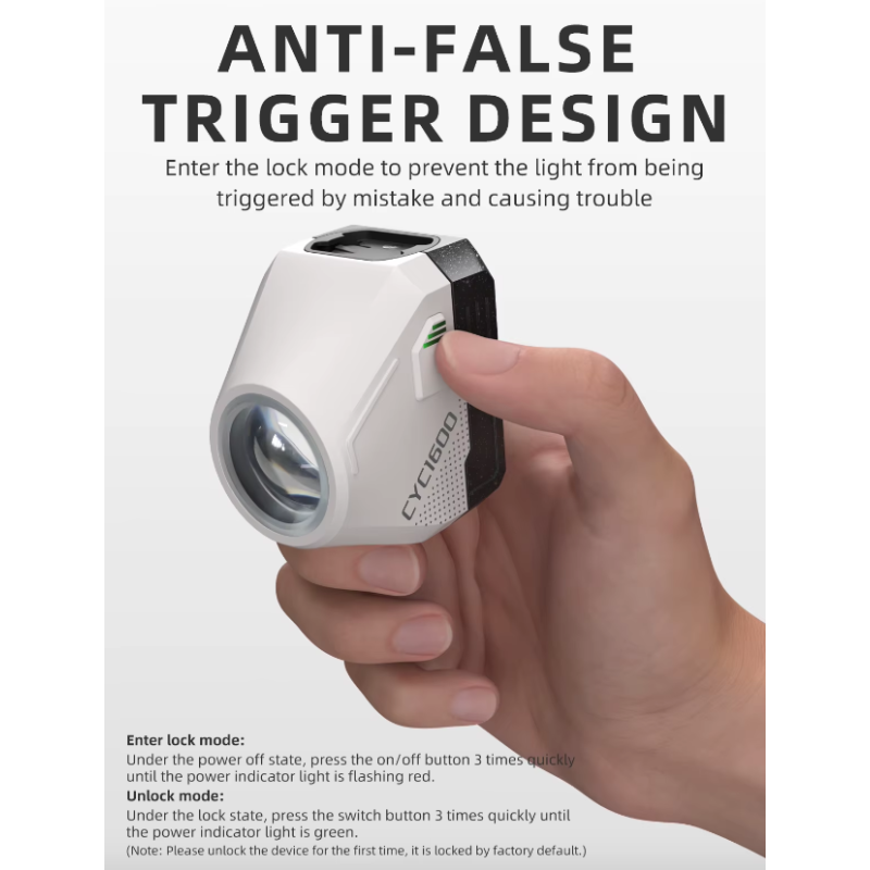 Luces delanteras de bicicleta con cable de corte colgante, 1600 LM, control remoto inteligente inalámbrico para bicicleta, faro alto