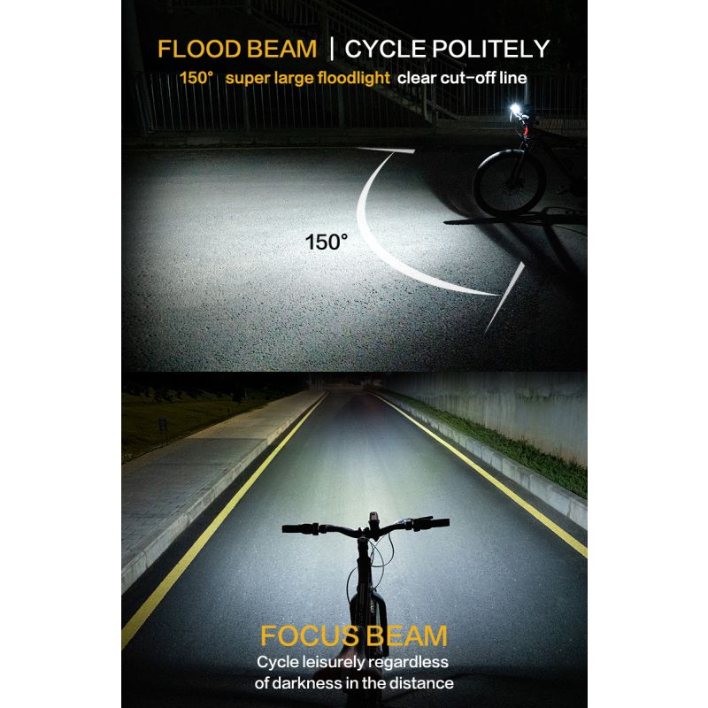 TOWILD DLite 1800 USB recargable bicicleta luz delantera lámpara LED 21700 5000mAh bicicleta luz impermeable bicicleta faro
