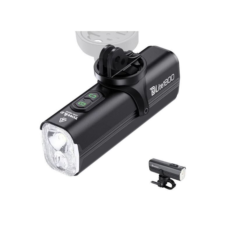 TOWILD DLite 1800 USB recargable bicicleta luz delantera lámpara LED 21700 5000mAh bicicleta luz impermeable bicicleta faro