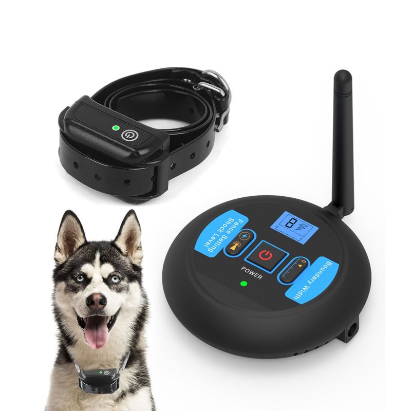 Sistema inalámbrico de valla eléctrica para perros, collar de entrenamiento impermeable recargable, valla eléctrica inalámbrica para perros y mascotas