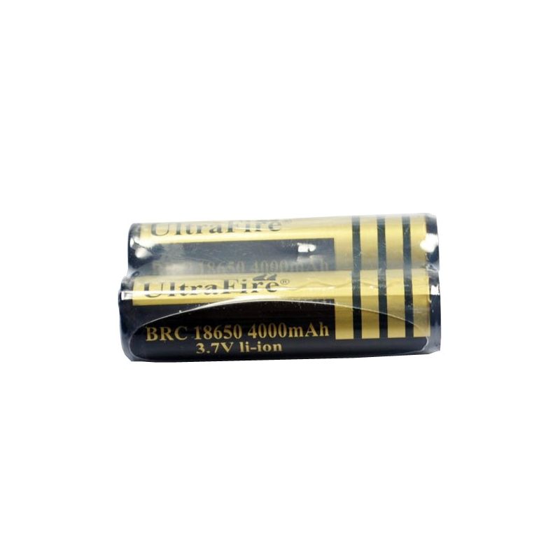 Ultrafire protegido BRC 4000mAH 3.7V 18650 Batería recargable de ion litio (1 par)