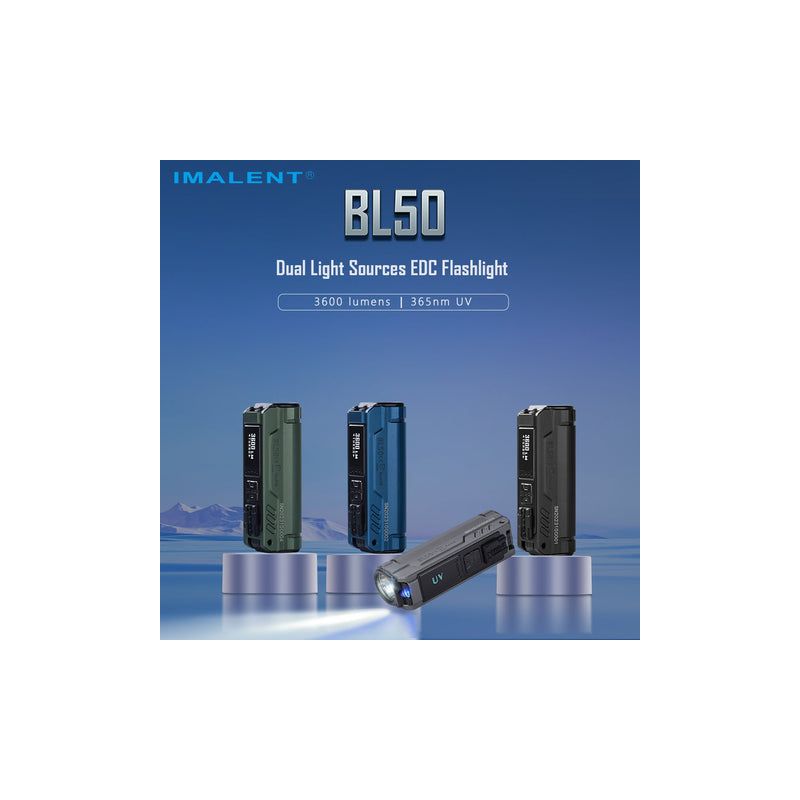 Linterna EDC recargable IMALENT BL50 3600 lúmenes LED tipo C