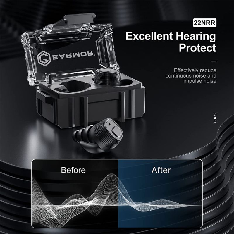 EARMOR M20 Auriculares tácticos con cancelación de ruido Auriculares electrónicos Orejeras para tiro / Para la aplicación de la ley Entorno de alto ruido