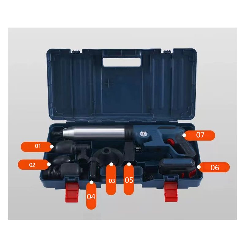 Herramientas eléctricas de dragado de alcantarillado, desatascadores de inodoro obstruidos, pistola de desatascador de drenaje de aire, limpiador de drenaje de aire de alta presión