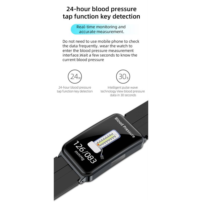 EP01 glucosa en sangre azúcar reloj inteligente ECG  PPG HRV frecuencia cardíaca temperatura 1,47 