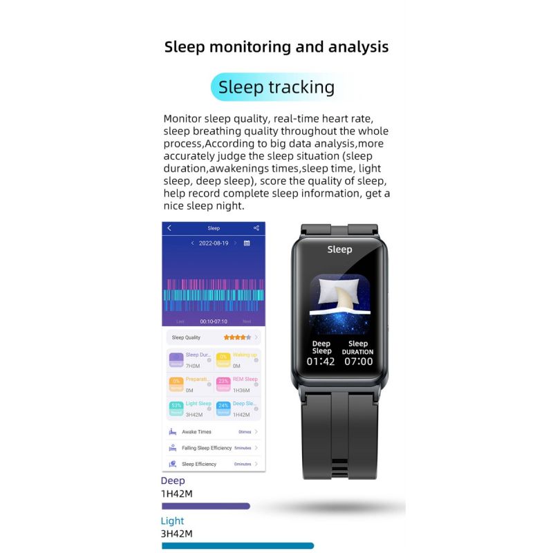 EP01 glucosa en sangre azúcar reloj inteligente ECG  PPG HRV frecuencia cardíaca temperatura 1,47 