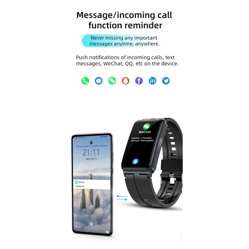 EP01 glucosa en sangre azúcar reloj inteligente ECG  PPG HRV frecuencia cardíaca temperatura 1,47 