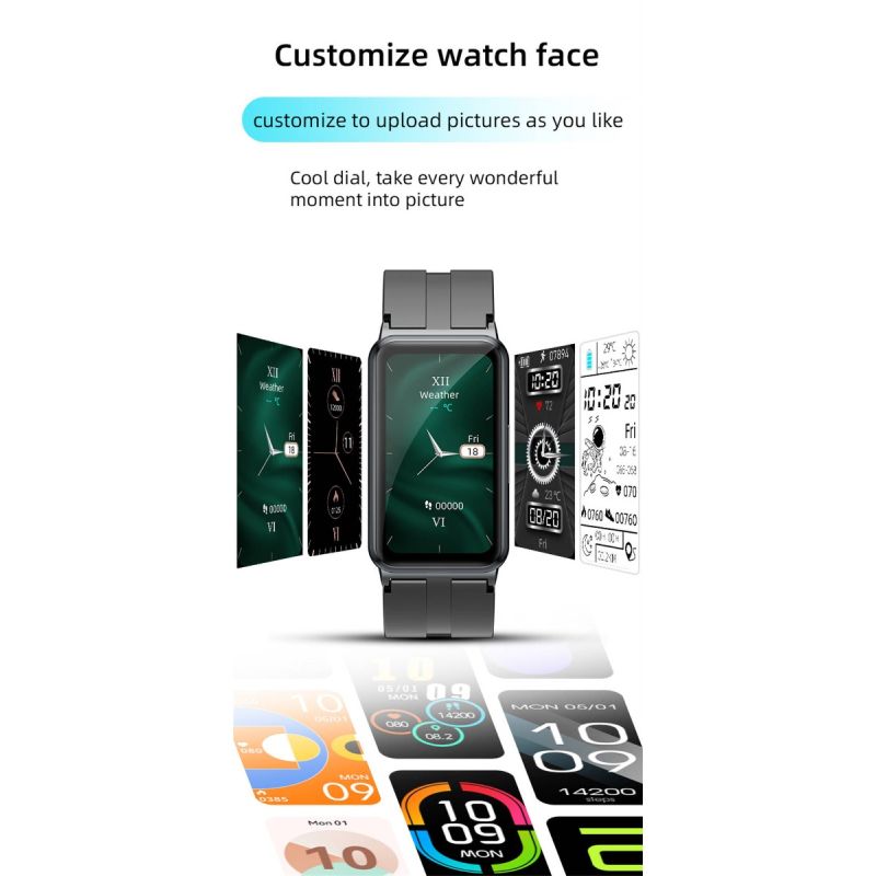 EP01 glucosa en sangre azúcar reloj inteligente ECG  PPG HRV frecuencia cardíaca temperatura 1,47 