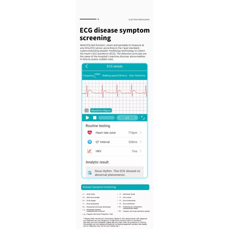 EP02 glucosa en sangre azúcar reloj inteligente ECG  PPG HRV frecuencia cardíaca temperatura 1,57 