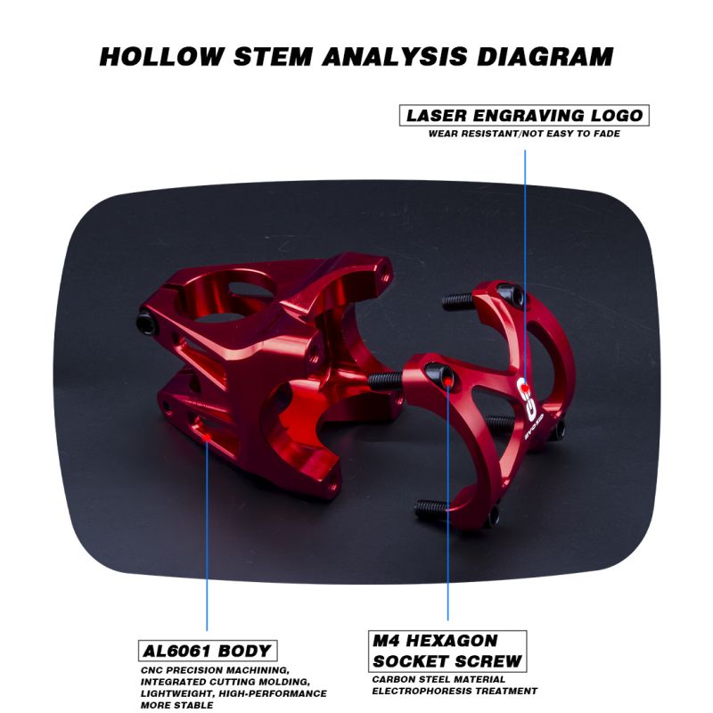 EVOSID-vástago de bicicleta de montaña, puente de bicicleta de carretera de 31,6mm, potencia corta, varilla de 40mm, mesa de manillar, elevador de vástago ajustable para ciclismo de montaña