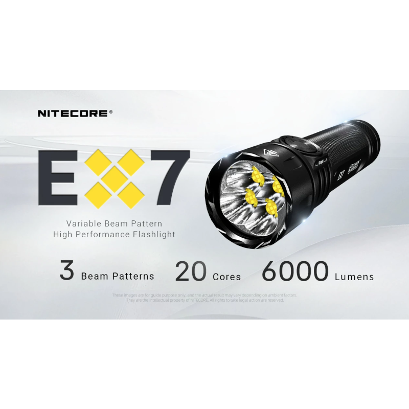Nitecore EX7 6000 Lumen USB-C Rechargeable Flashlight 