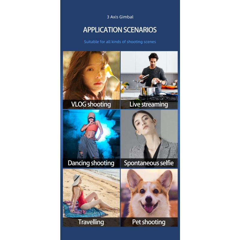 Estabilizador F10 pro Estabilizador de cardán para teléfono de 3 ejes