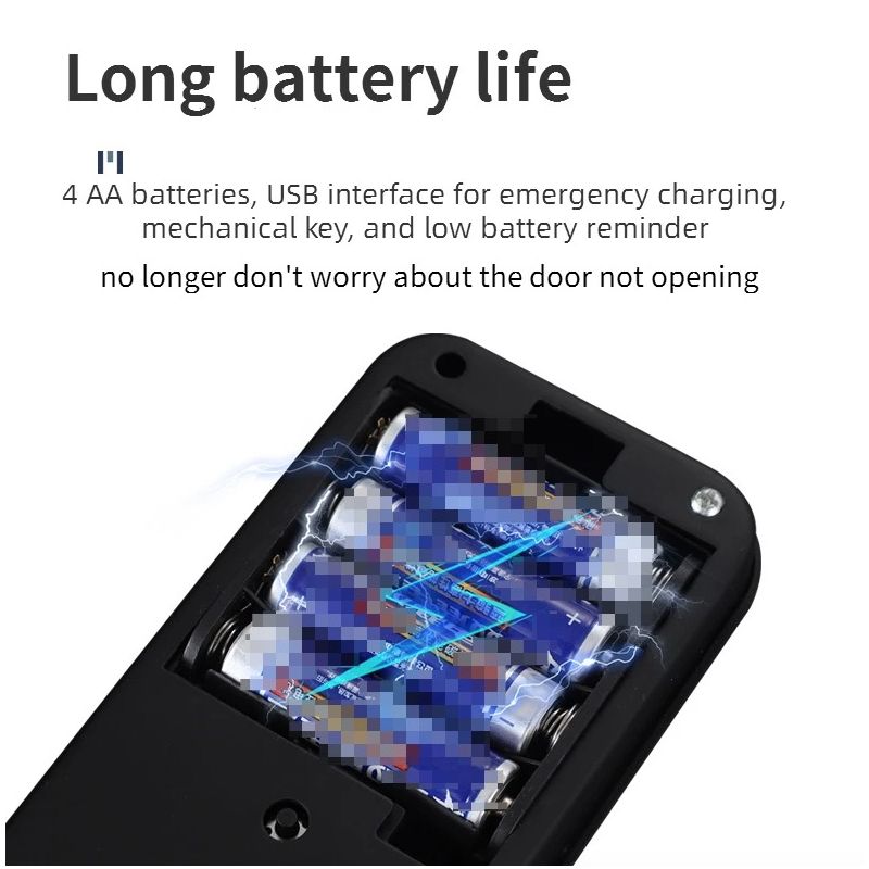 Cerradura de puerta inteligente electrónica con huella digital biométrica