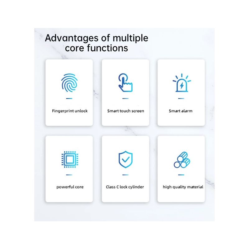 Cerradura de puerta inteligente electrónica con huella digital biométrica