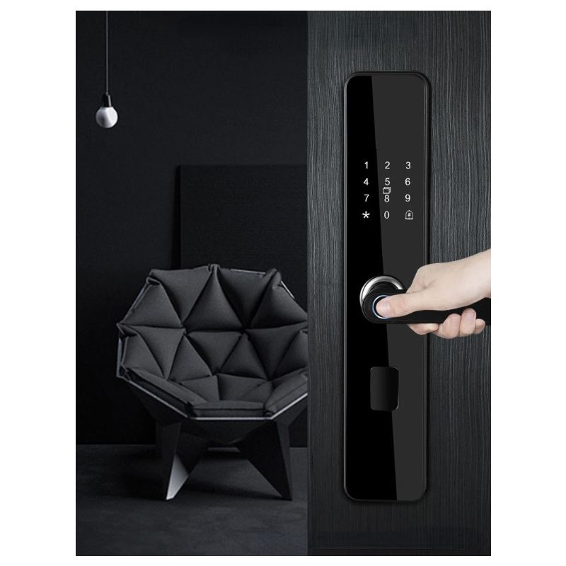 Cerradura de puerta inteligente electrónica con huella digital biométrica